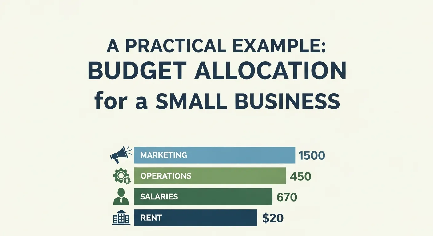 Practical example of small business budget allocation compared to traditional marketing books