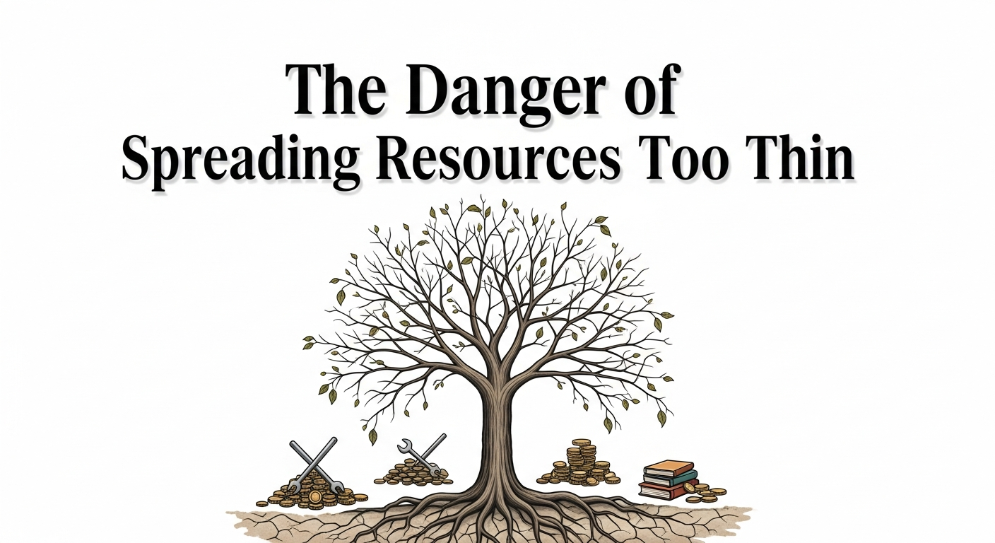 The danger of spreading resources too thin as taught in traditional marketing books