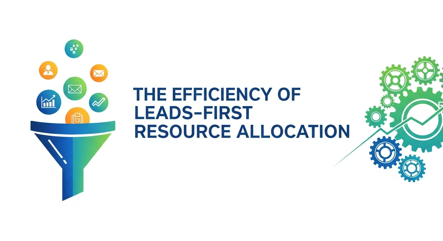 Efficient leads-first resource allocation compared to traditional marketing books