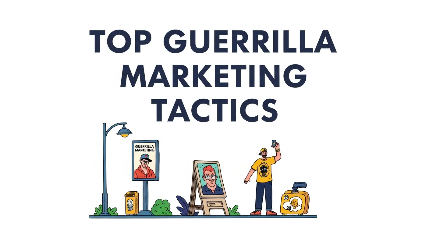 Top guerrilla marketing tactics in action, featuring creative, low-cost strategies to increase brand awareness and engage audiences