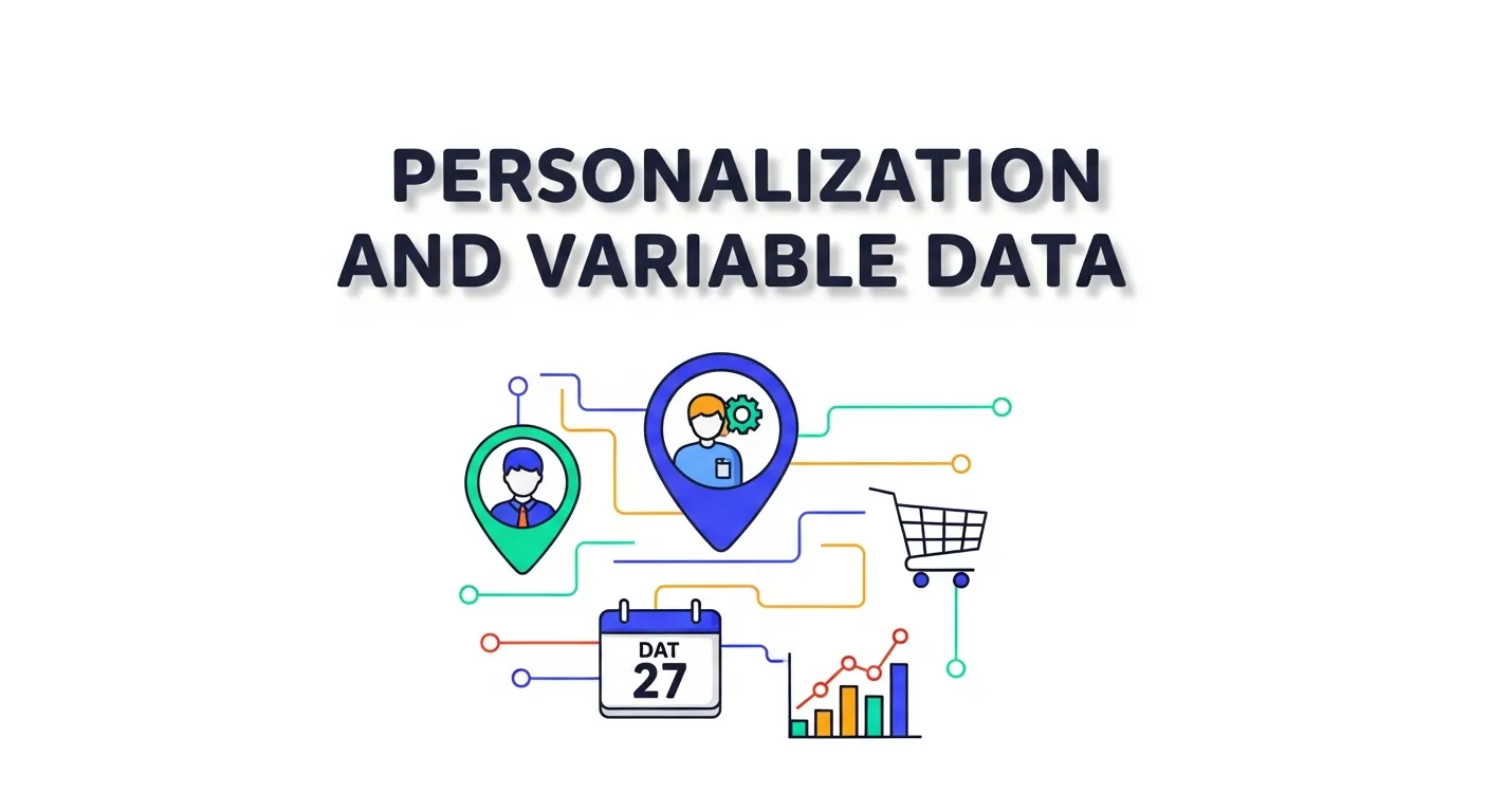 Personalized mail pieces created with variable data in direct mail marketing