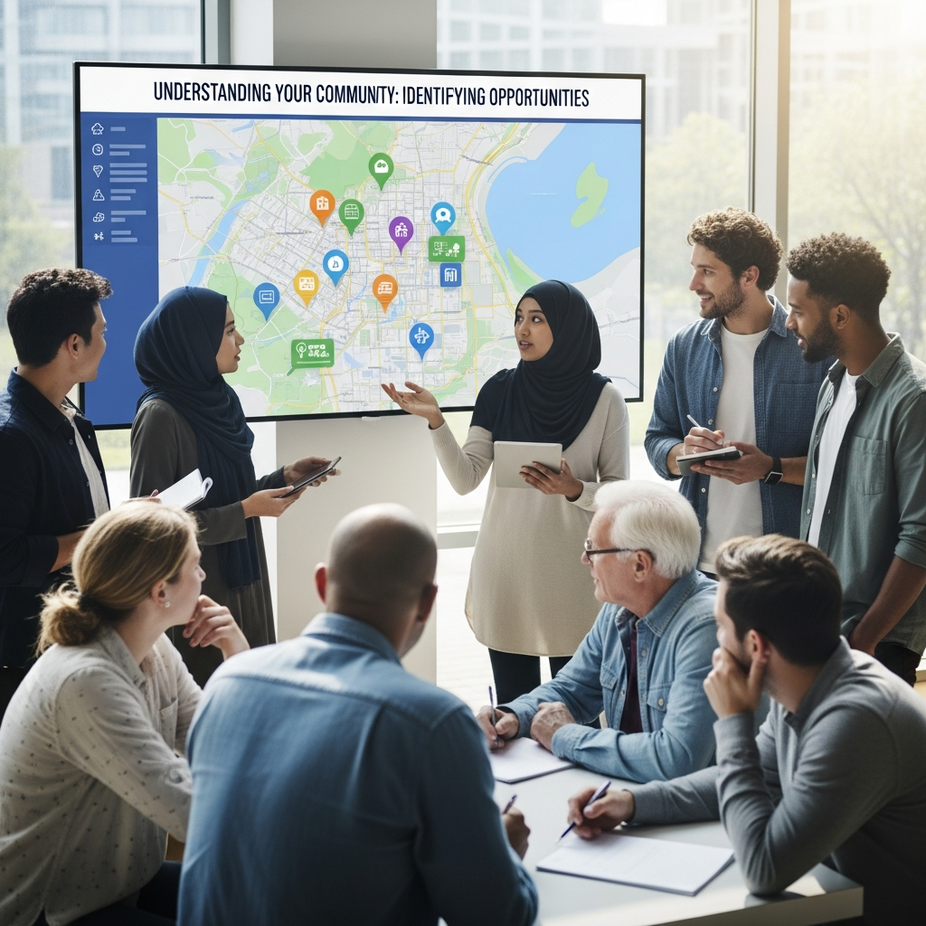 Identifying local community opportunities for engagement.