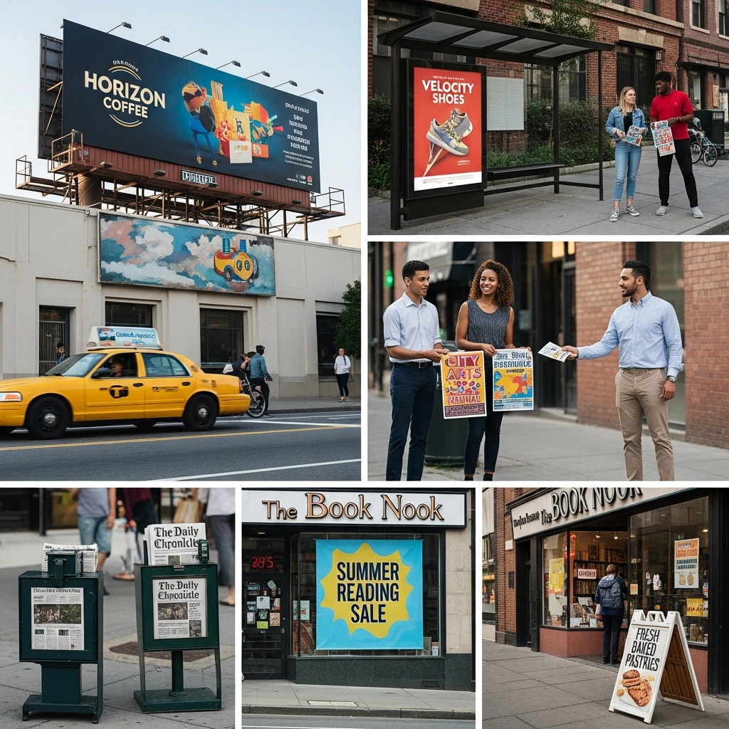 TV, radio, print, and billboard advertising types