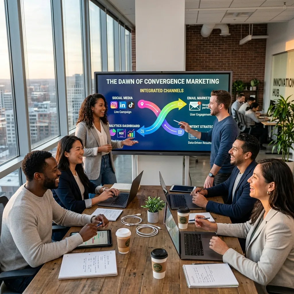 Convergence marketing strategy illustration
