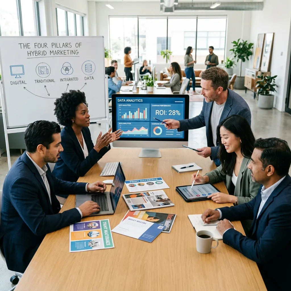 Hybrid marketing mix strategy pillars