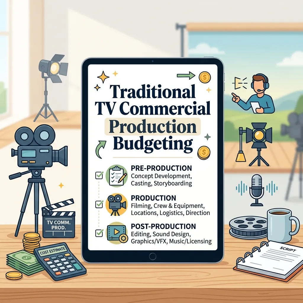 Budgeting for Traditional TV Commercial Production