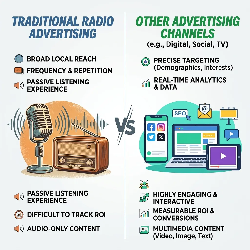 Traditional Radio Advertising vs Other Advertising Channels