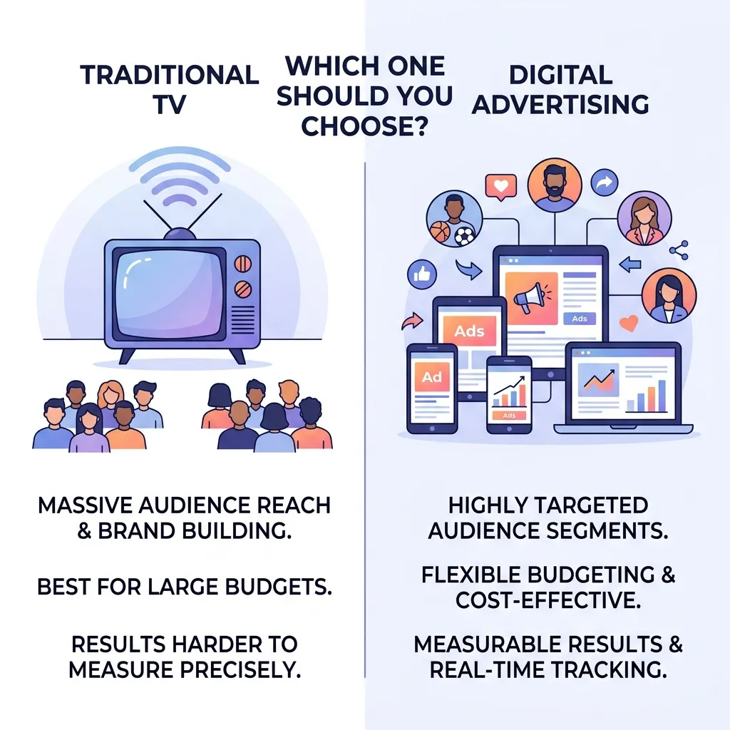 Traditional TV Advertising vs Digital Advertising